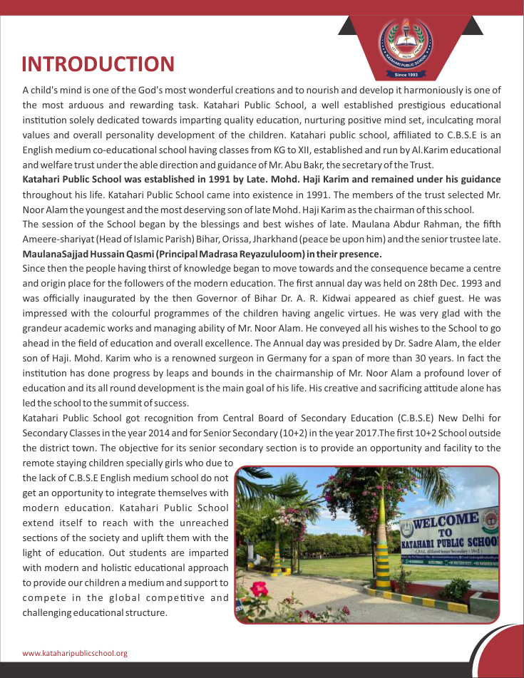 Introduction of Katahari Public School